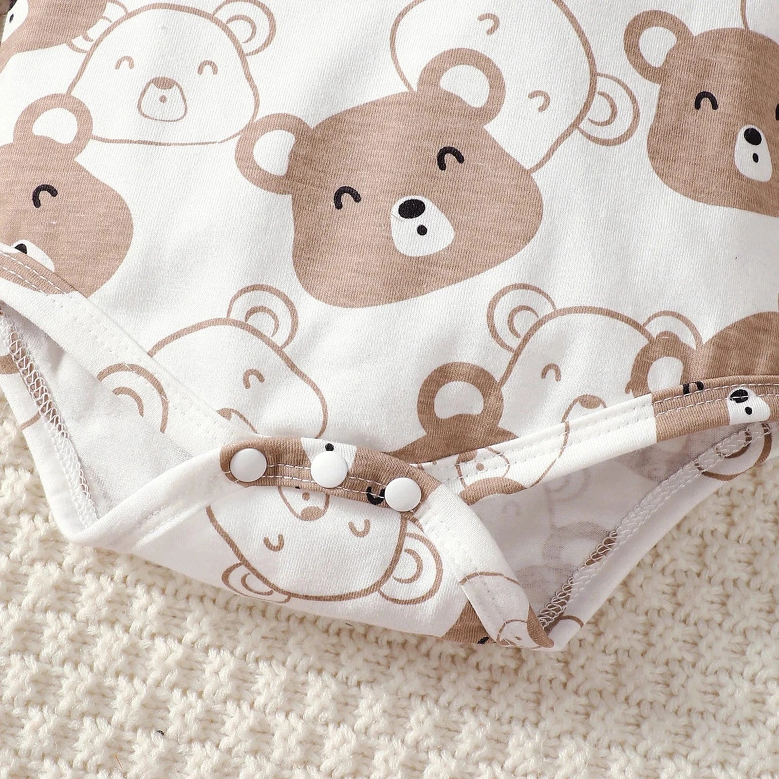 Long Sleeve Bear Baby Bodysuit Set