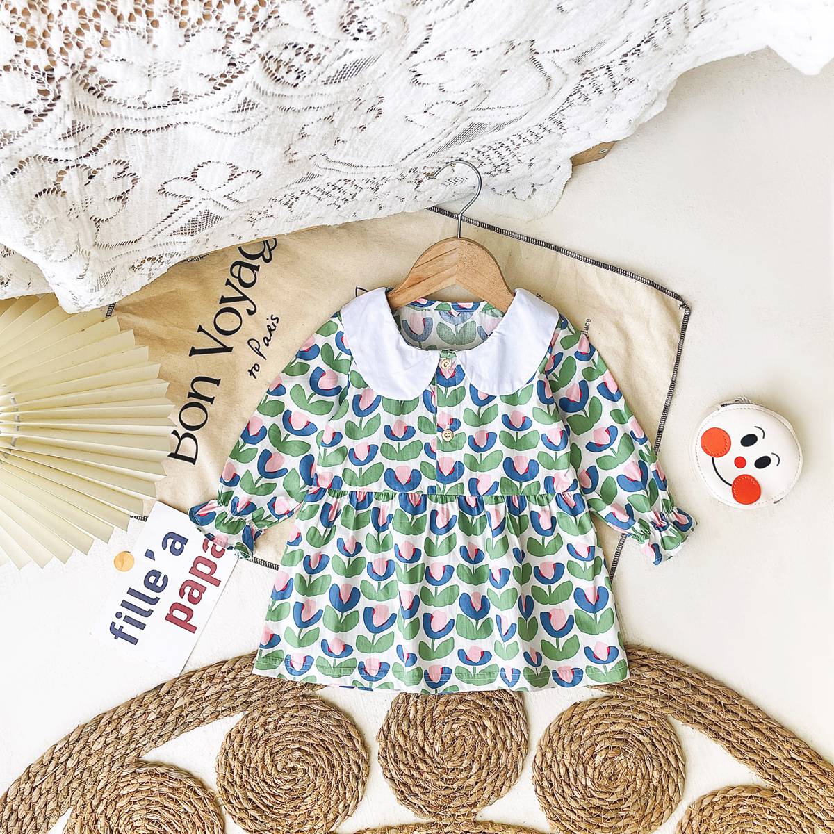 Long Sleeve Floral Cotton Toddler