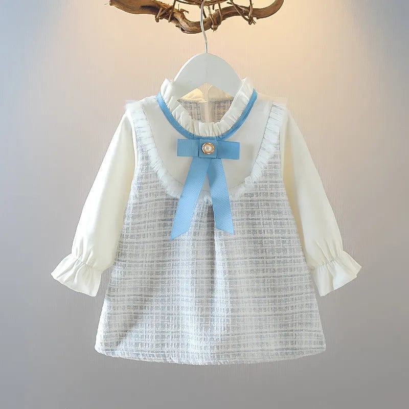 Blue / M(0-6M) Long Sleeve Princess Dress