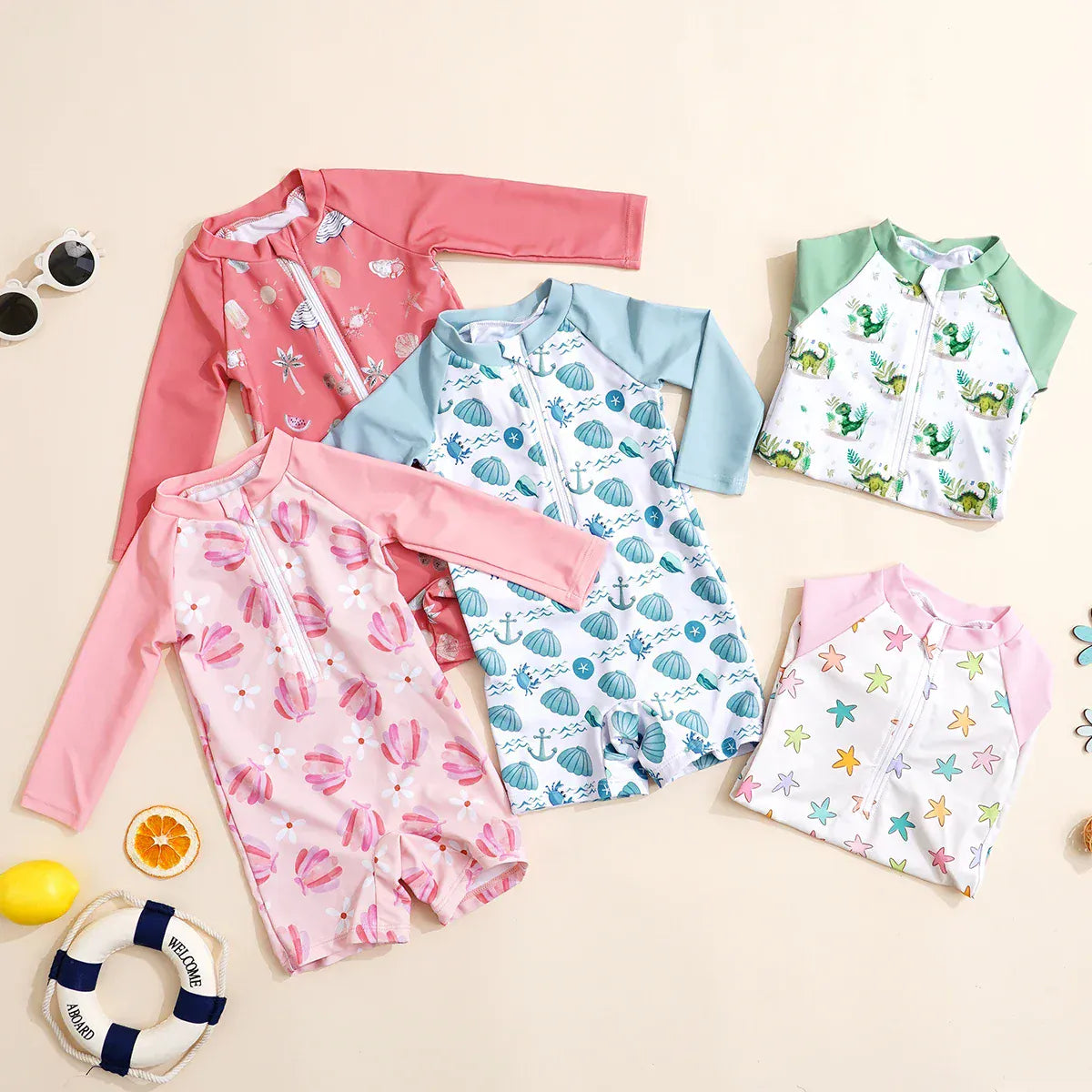 Unisex Infant Long Sleeve One-Piece Swimsuit