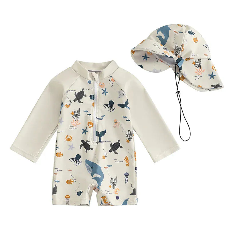 A / 0-3M Long Sleeve Swimwear