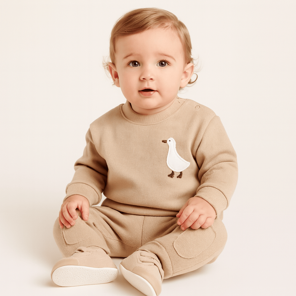 Long Sleeve Top and Pants with Animal Patch