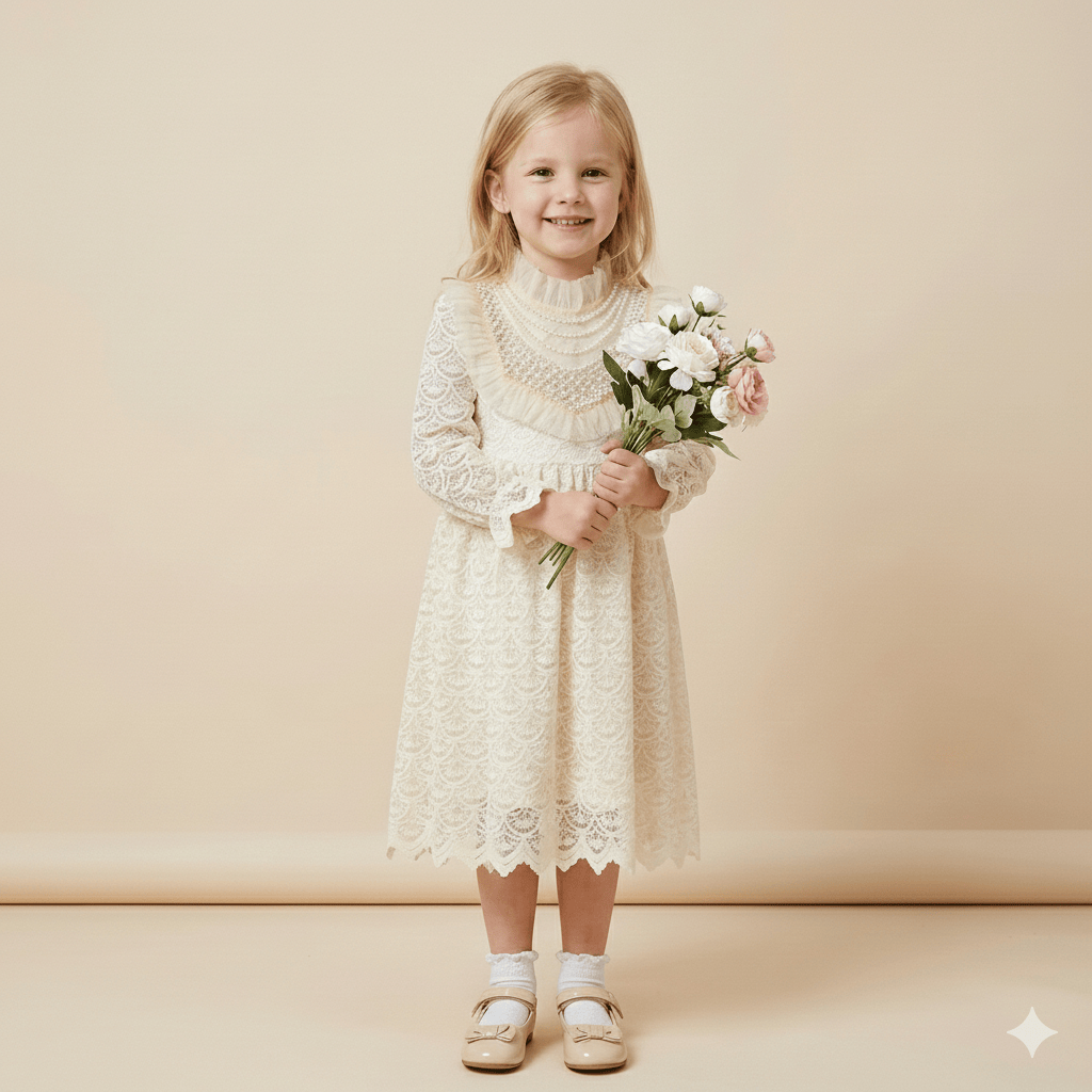 Long Sleeve Vintage Lace Dress