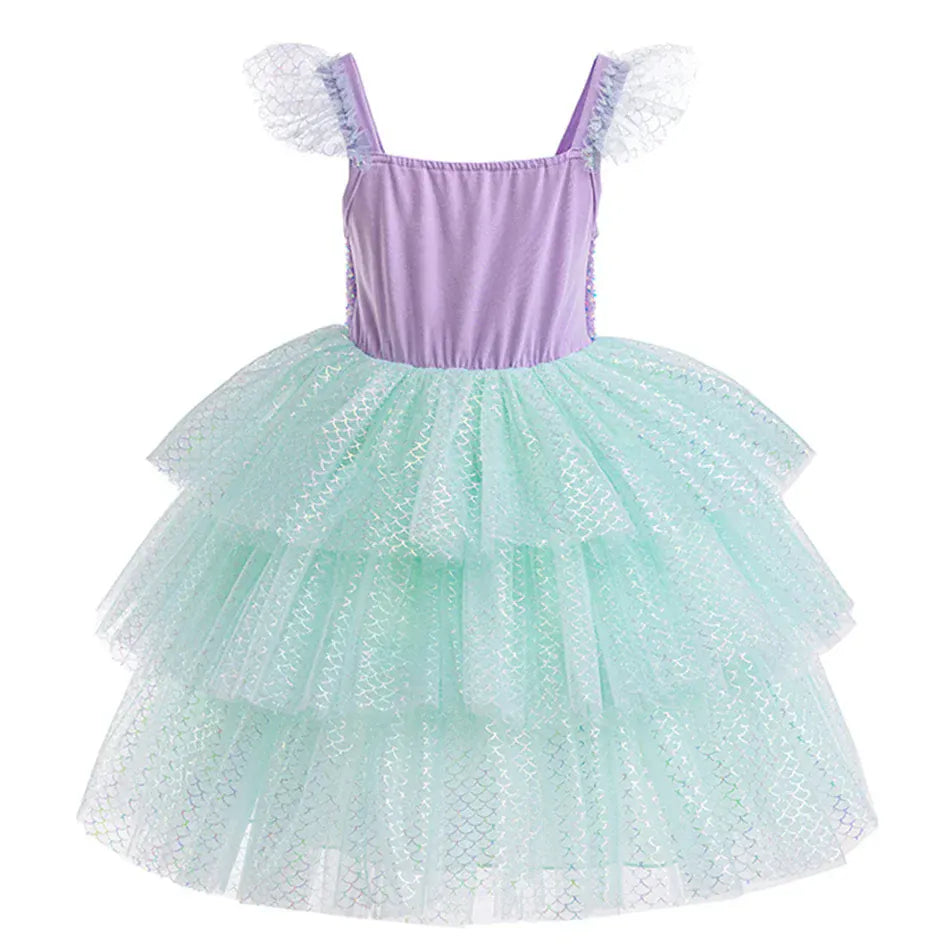 Mermaid Princess Sequin Dress for Girls