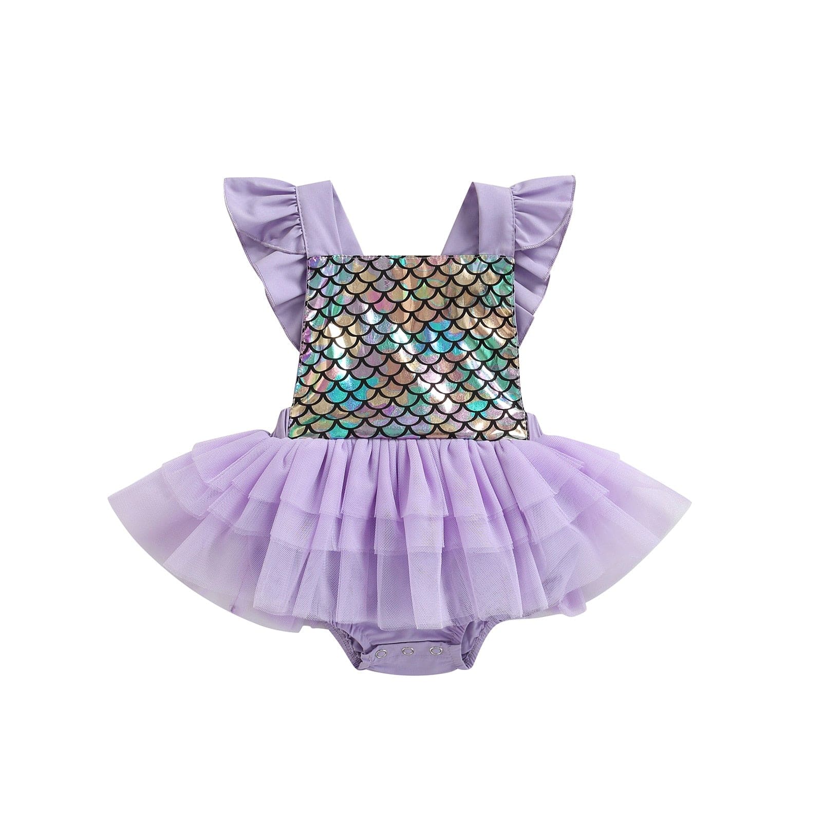6M Mermaid Scale Print Tulle S