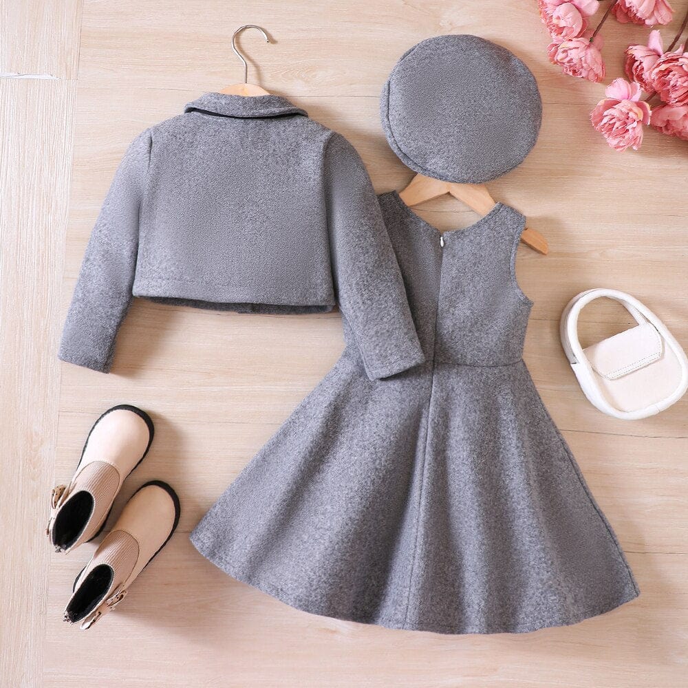 New Bow Fleece Coat+Tank Top