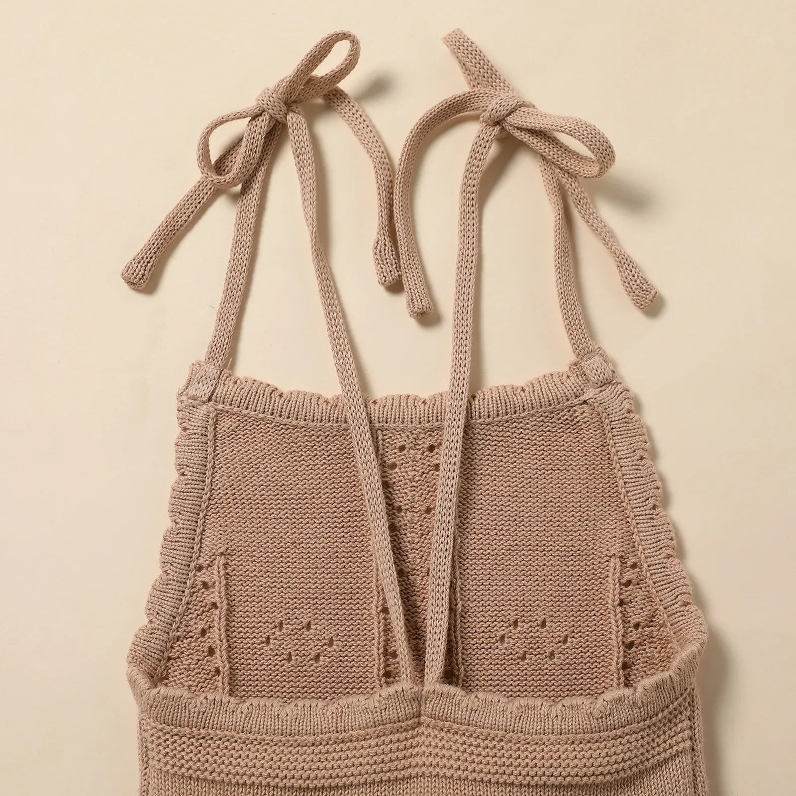 Newborn Baby Girl Sleeveless Knit Bodysuit & Shorts 2-Piece Set