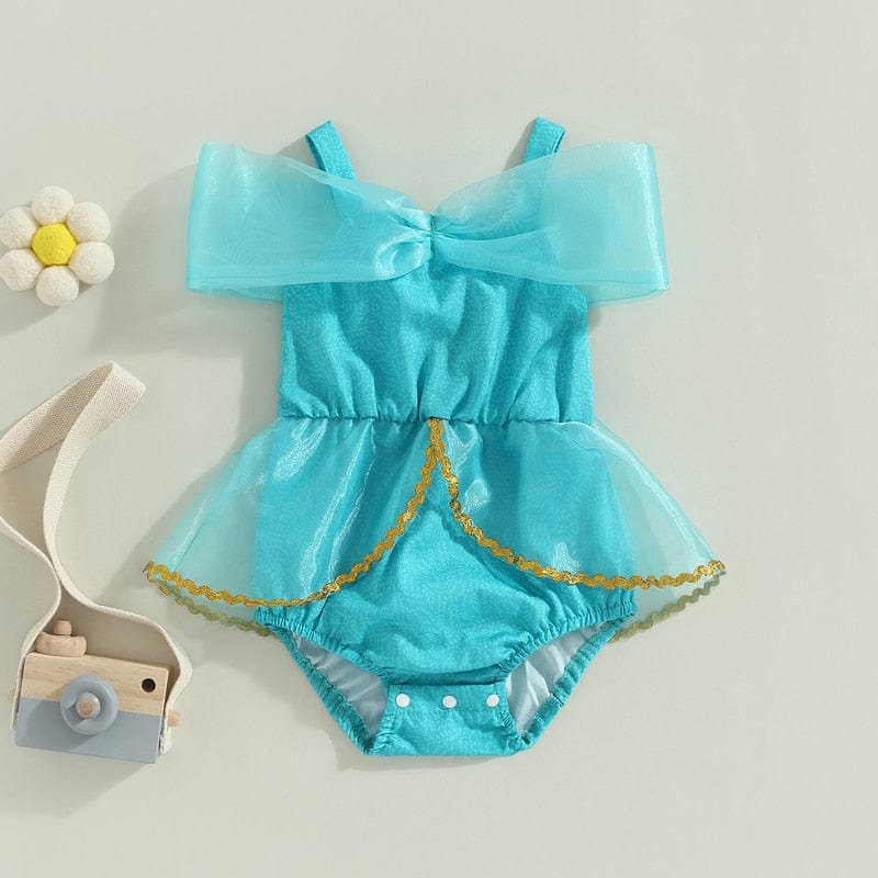 Off Shoulder Tulle Romper