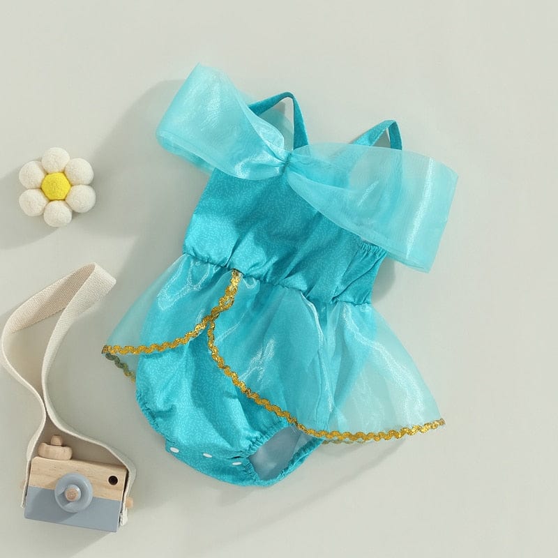 Off Shoulder Tulle Romper