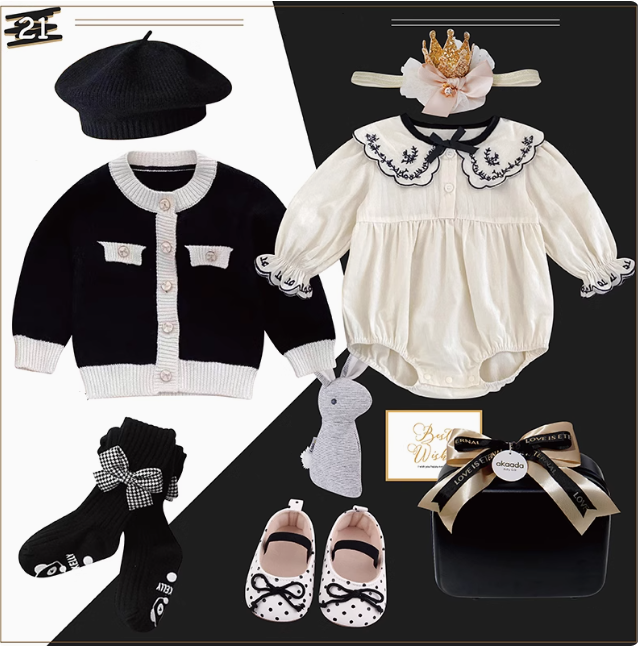 L / 0-3M Polka Dot Princess Baby Gift Set