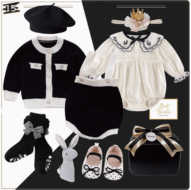 J / 0-3M Polka Dot Princess Baby Gift Set