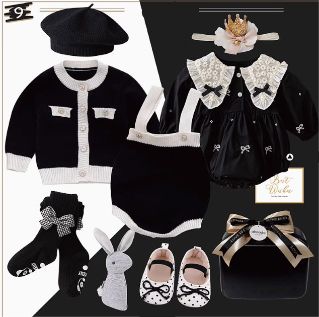 D / 0-3M Polka Dot Princess Baby Gift Set