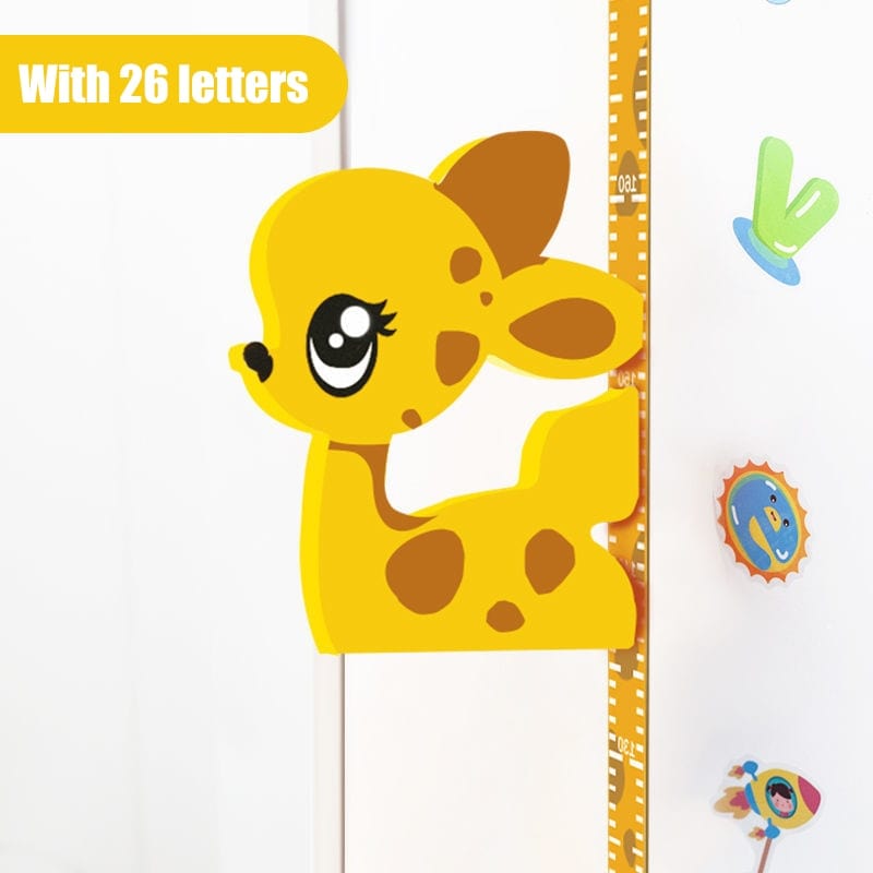 0 Spotted Deer / 65-185CM Removable 3d Three-dimensional Cartoon Height Stickers Self-adhesive Children's Magnetic Suction Baby Height Wall Stickers