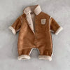 brown / 65 for 0-6m Retro Suede Thick Lambswool