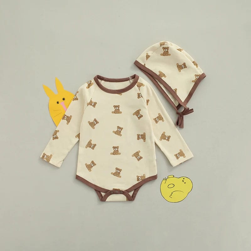 Rompers Cute Bear/Carrot Print