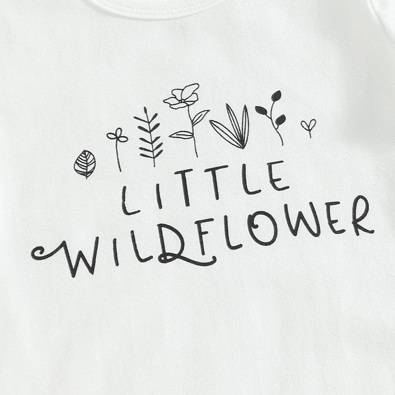 Short Sleeve Letters Romper Tops