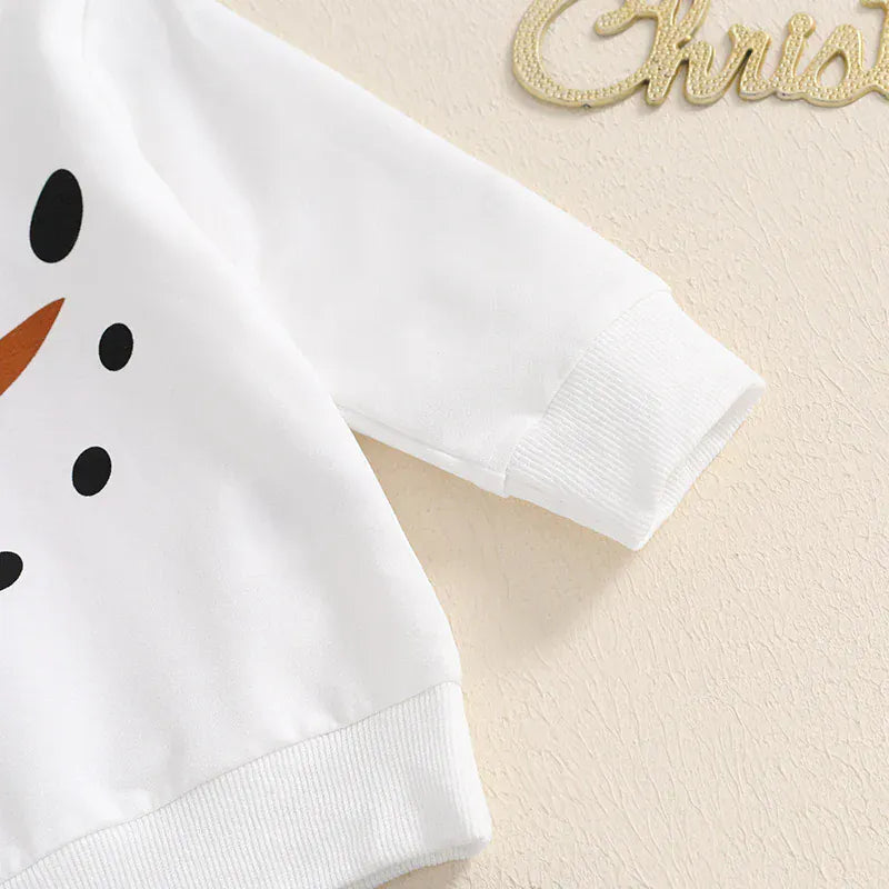Snowman Face Hoodie & Pants Set