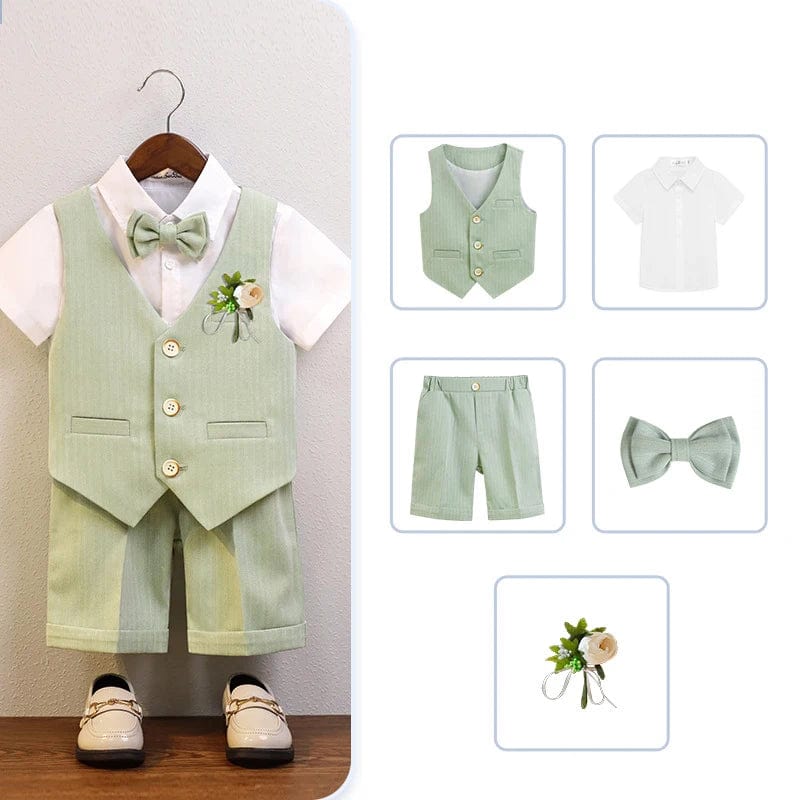 green 5pcs / 2T Special Occasion Boys Outfit