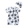 WHITE / 3-6Months Swimsuit Coconut Tree Short