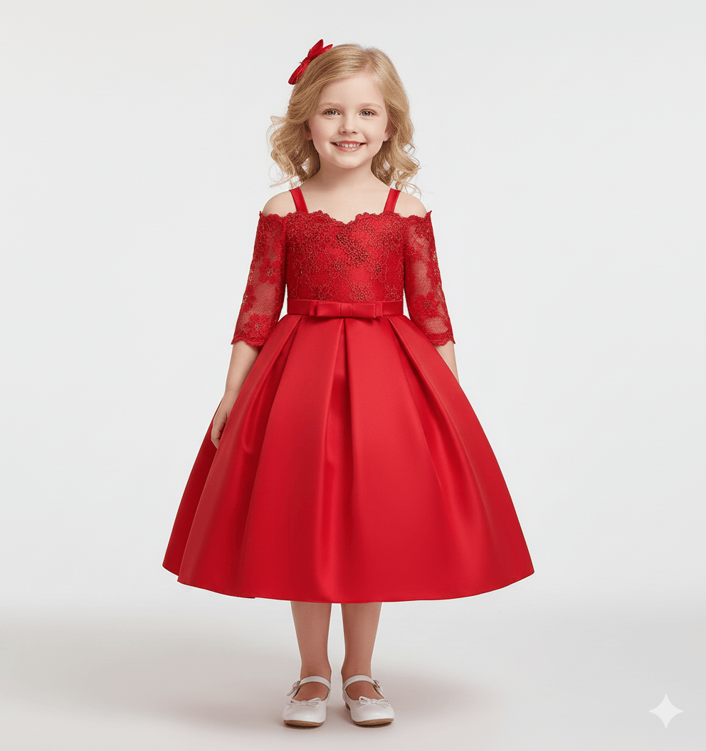 The Duchess Satin & Lace Gown