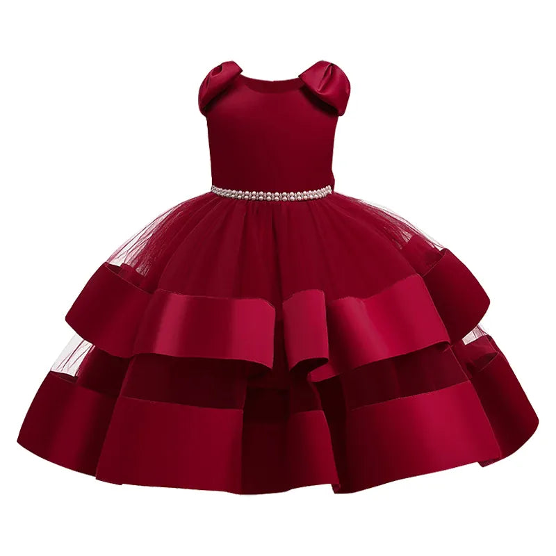 Wine Red 1 / 3T The Grand Tier Ball Gown
