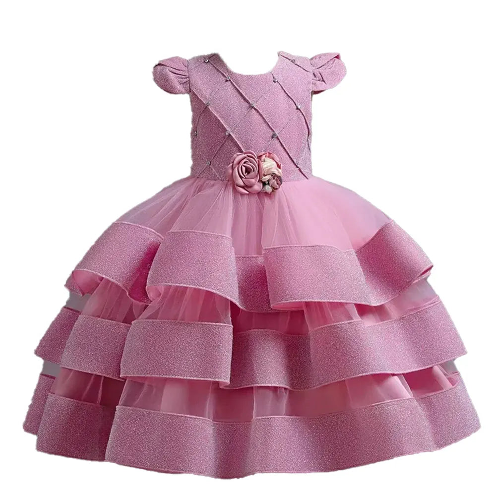 Dark Pink 2 / 3T The Grand Tier Ball Gown