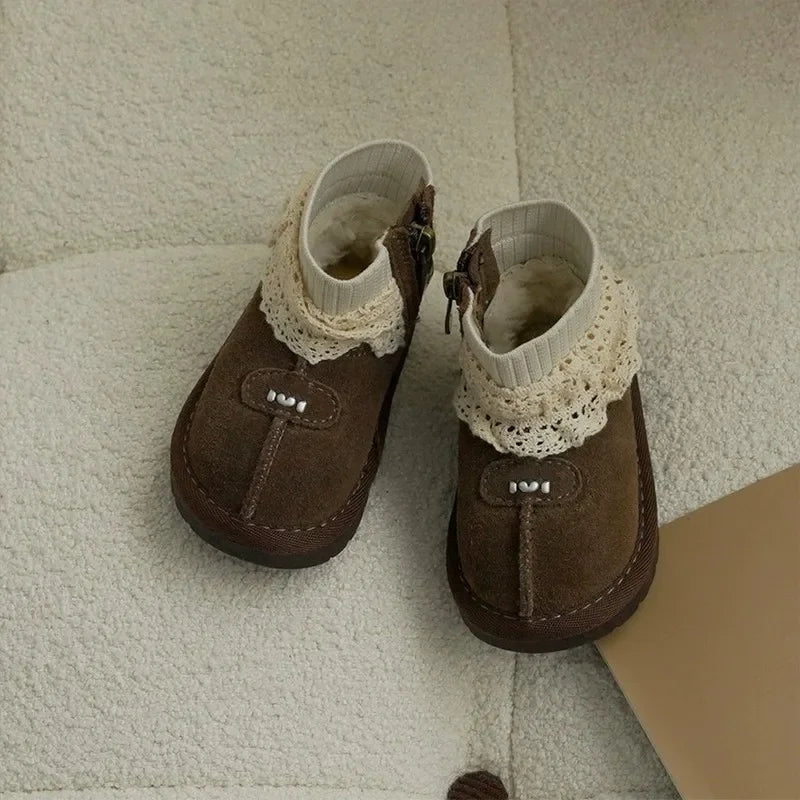 Coffee / 15 The Lace Collar Boots