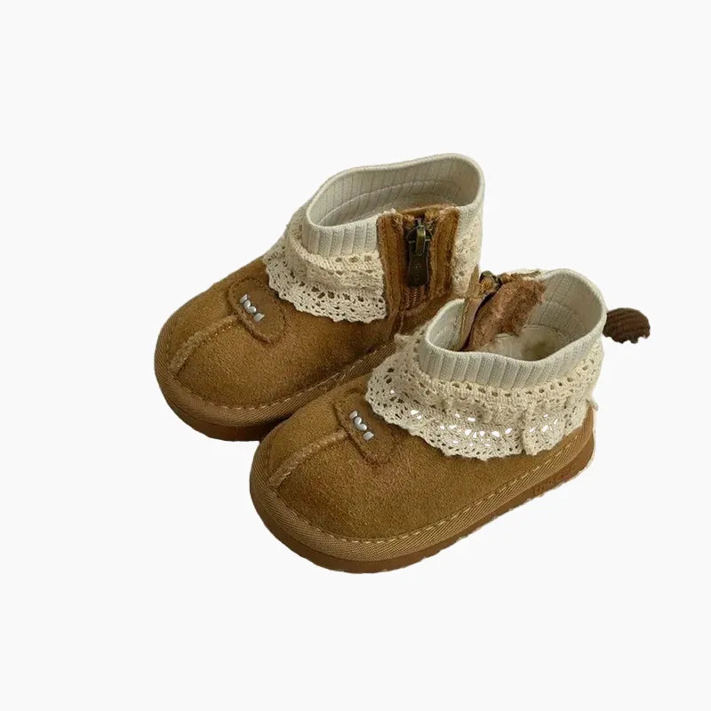 Camel / 15 The Lace Collar Boots