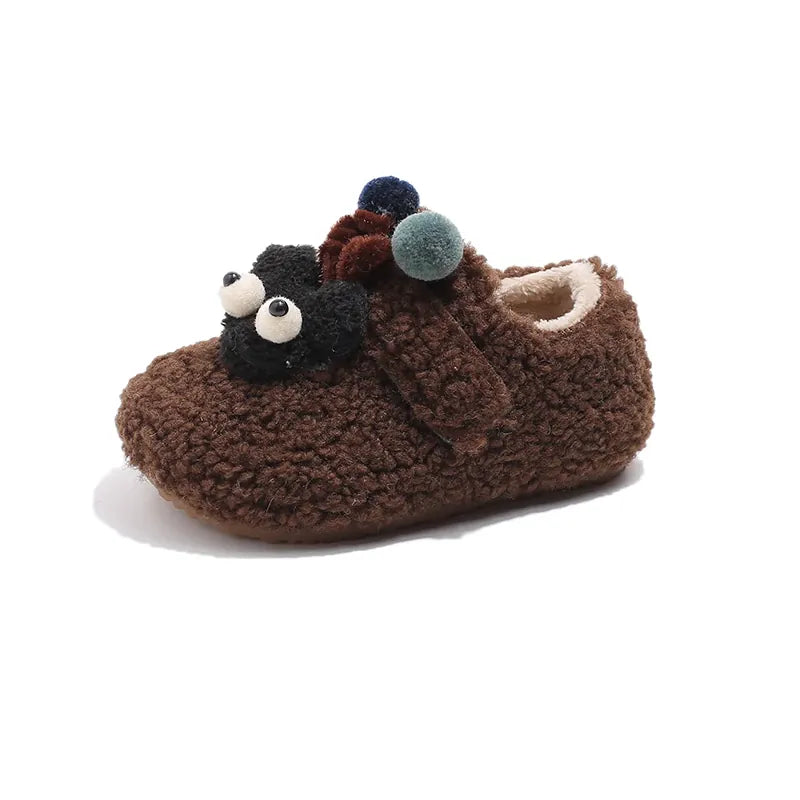 Brown / 21 The Little Monster Fleece Shoes