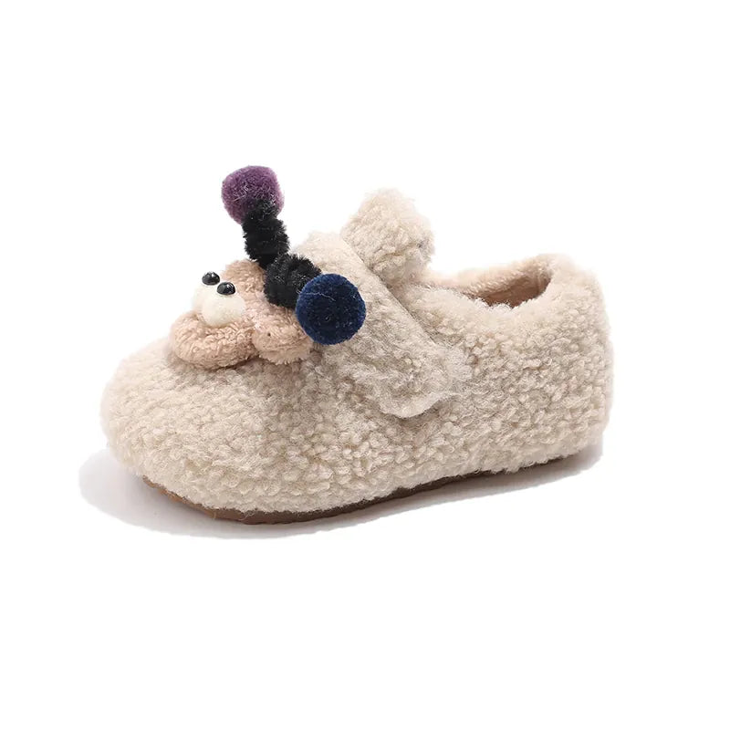 Beige / 21 The Little Monster Fleece Shoes