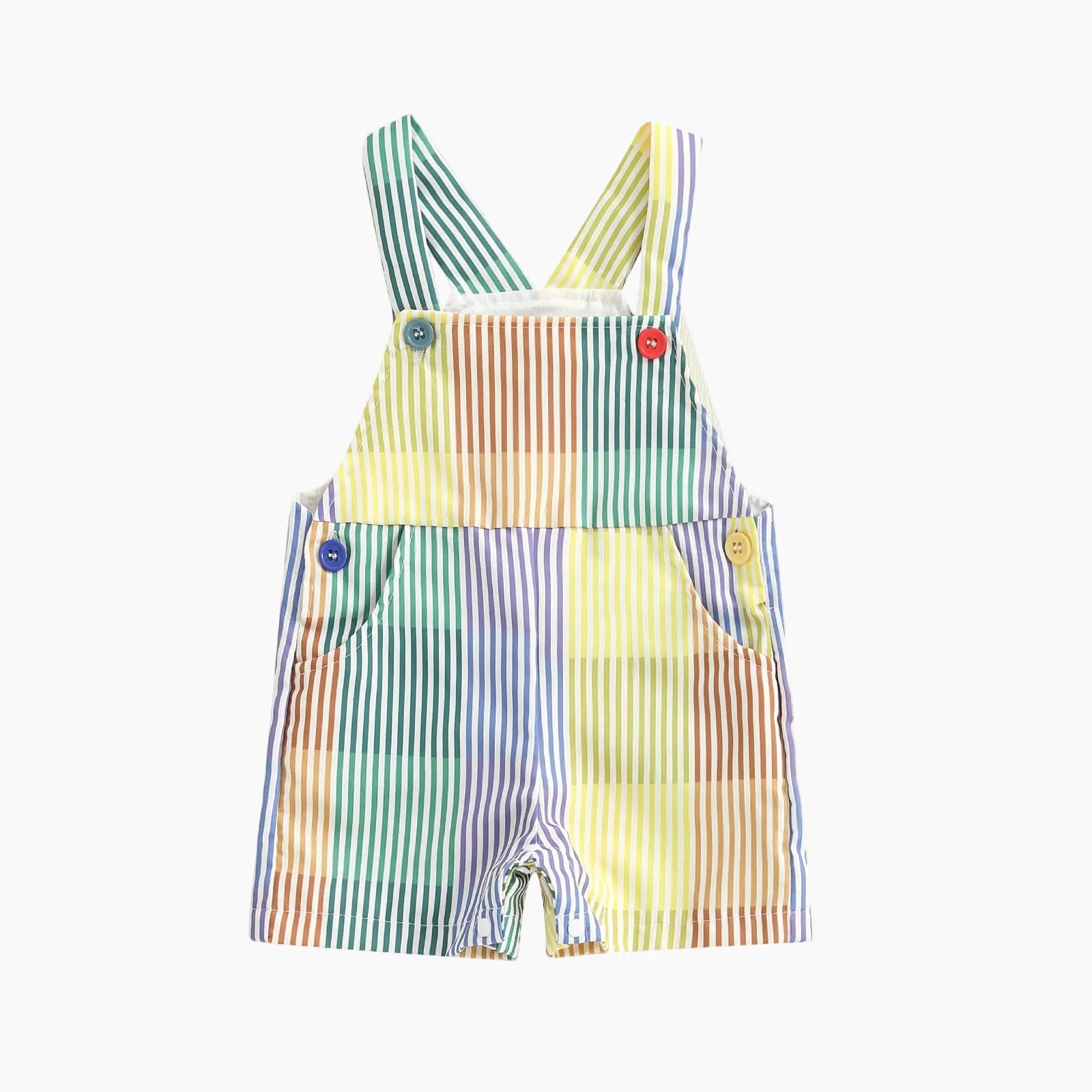 12M The Rainbow Stripe Overalls