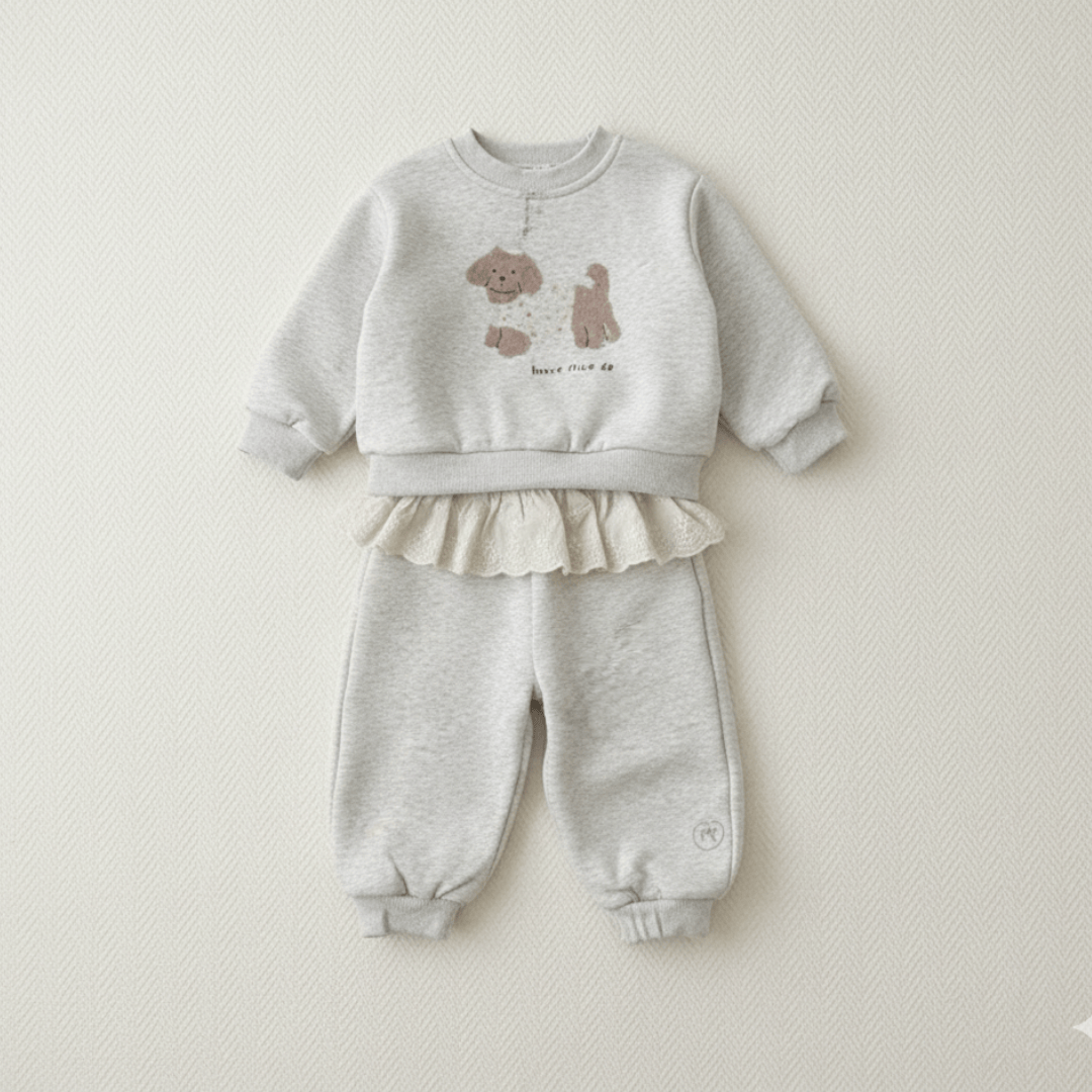 Gray / 6-12M The Teddy Bear Loungewear Set