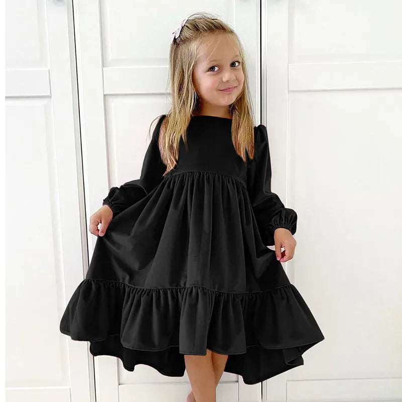 Black / 7-8T The Velvet Tiered Twirl Dress