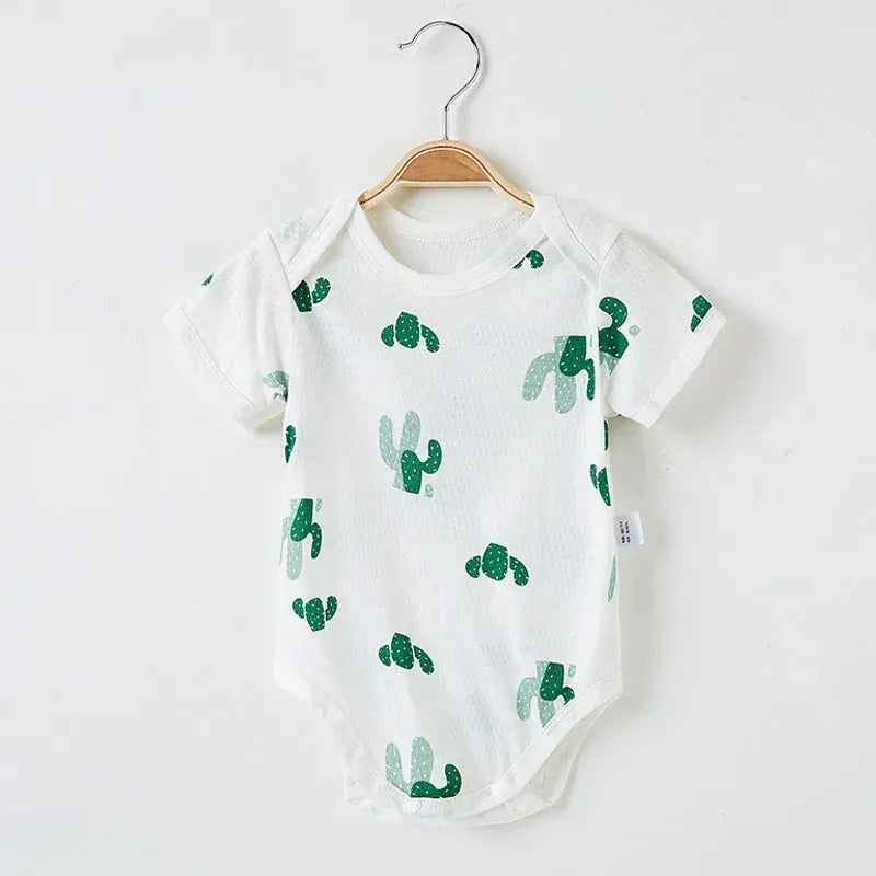 Cactus Print / 0-3M Unisex Baby Summer Romper