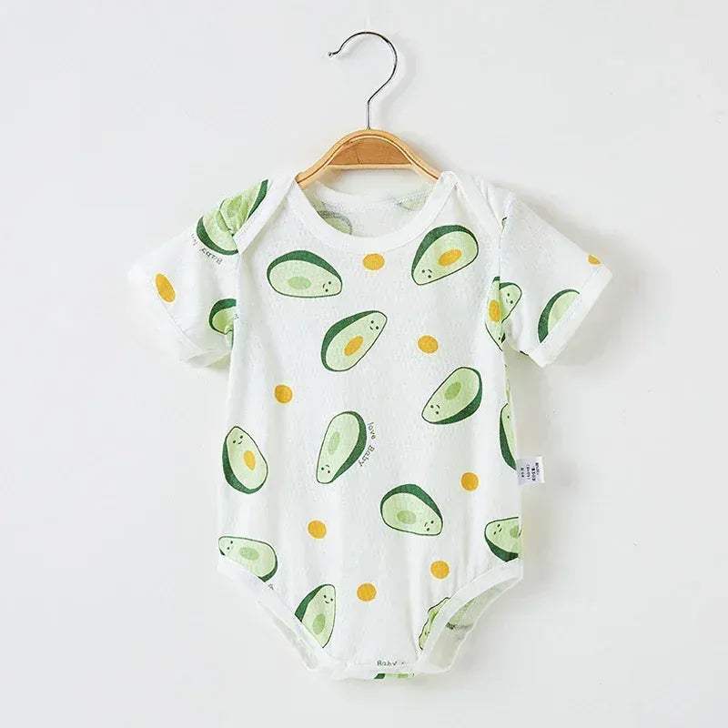 Avocado Print / 0-3M Unisex Baby Summer Romper