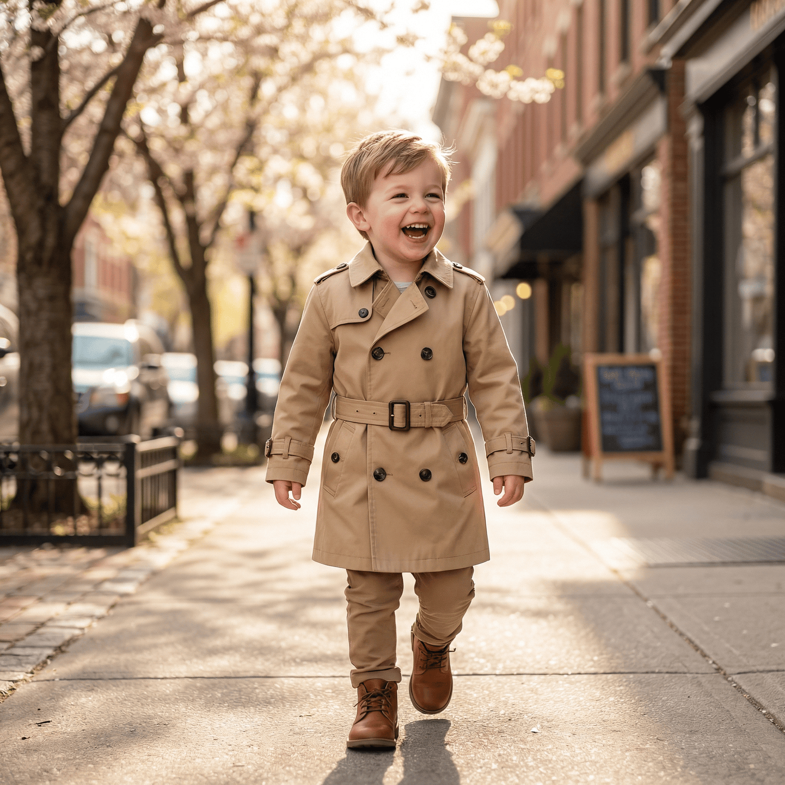 Unisex Classic Double-Breasted Trench Coat
