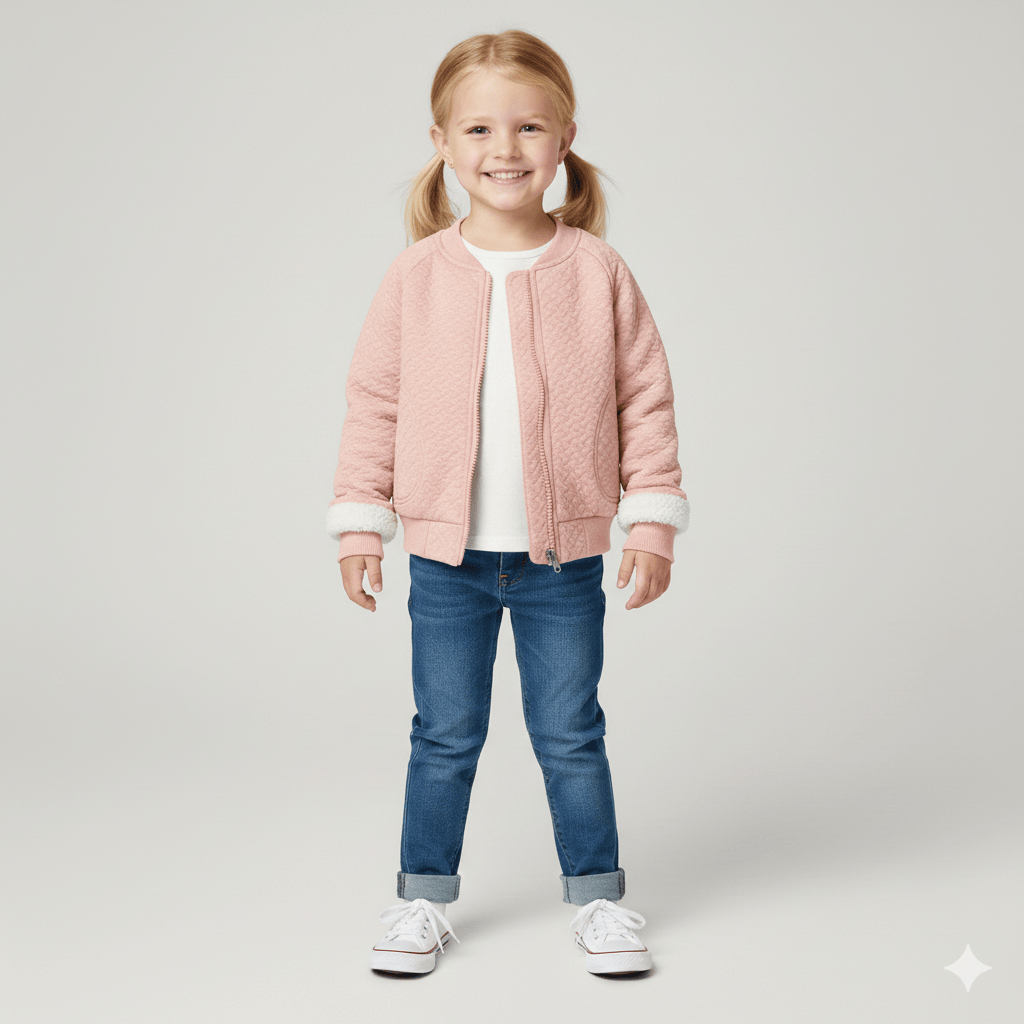 Unisex Fleece-Lined Bomber Jacket for Kids