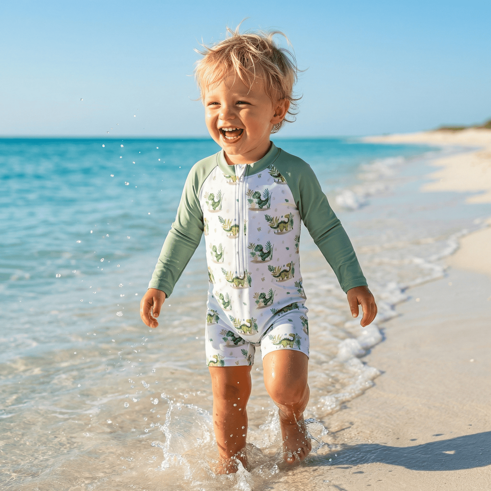 Unisex Infant Long Sleeve One-Piece Swimsuit