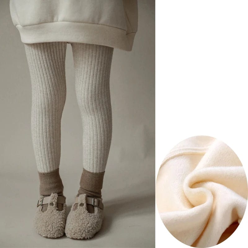 Beige / 7T Warm Fleece Pants for Girls