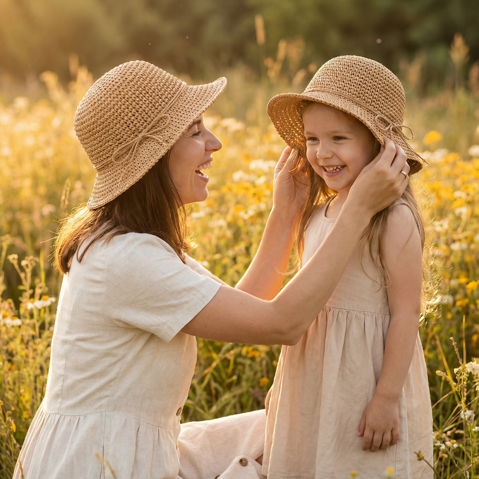 Matching Mom & Daughter Sun Hats - The Sunshine Duo