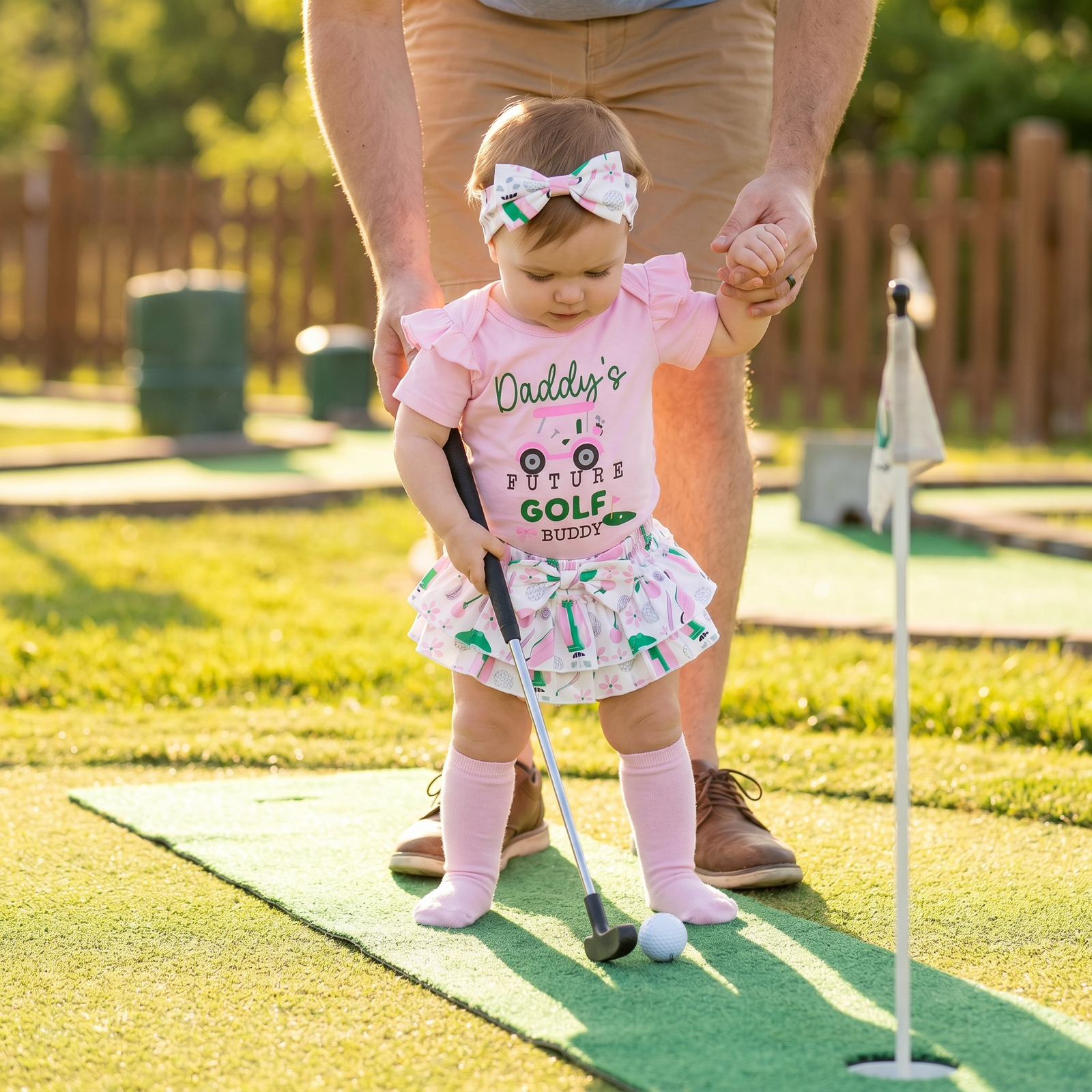 4-Piece Summer Golf Romper & Shorts Outfit
