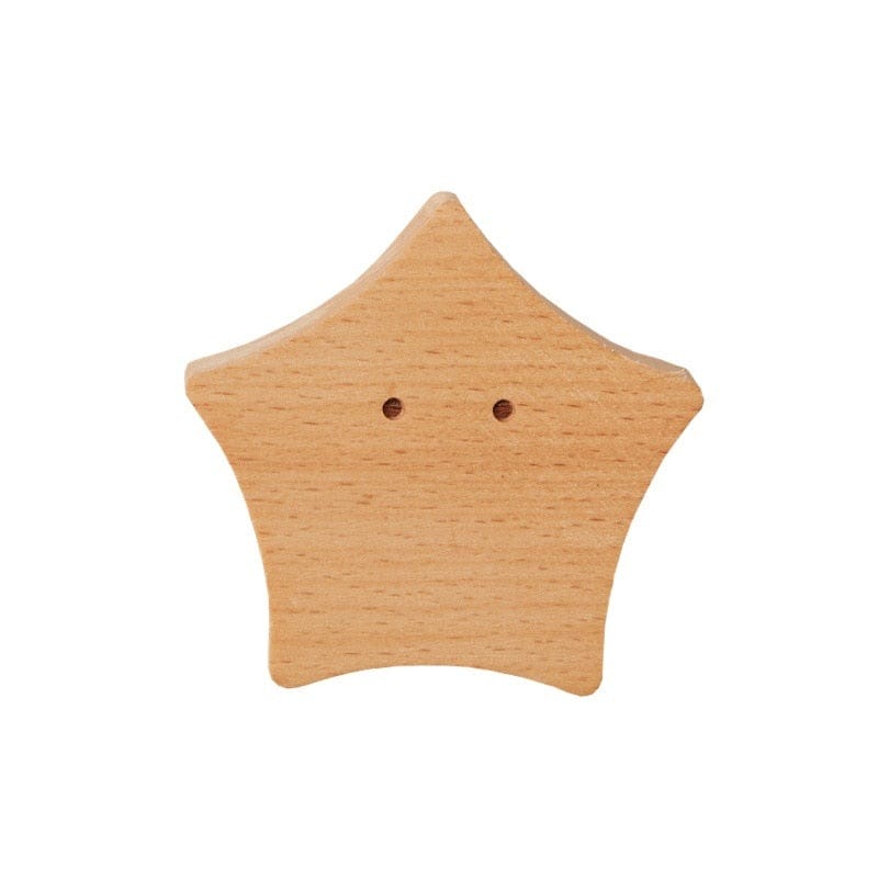 Star 1pc New Wooden Hook Creative