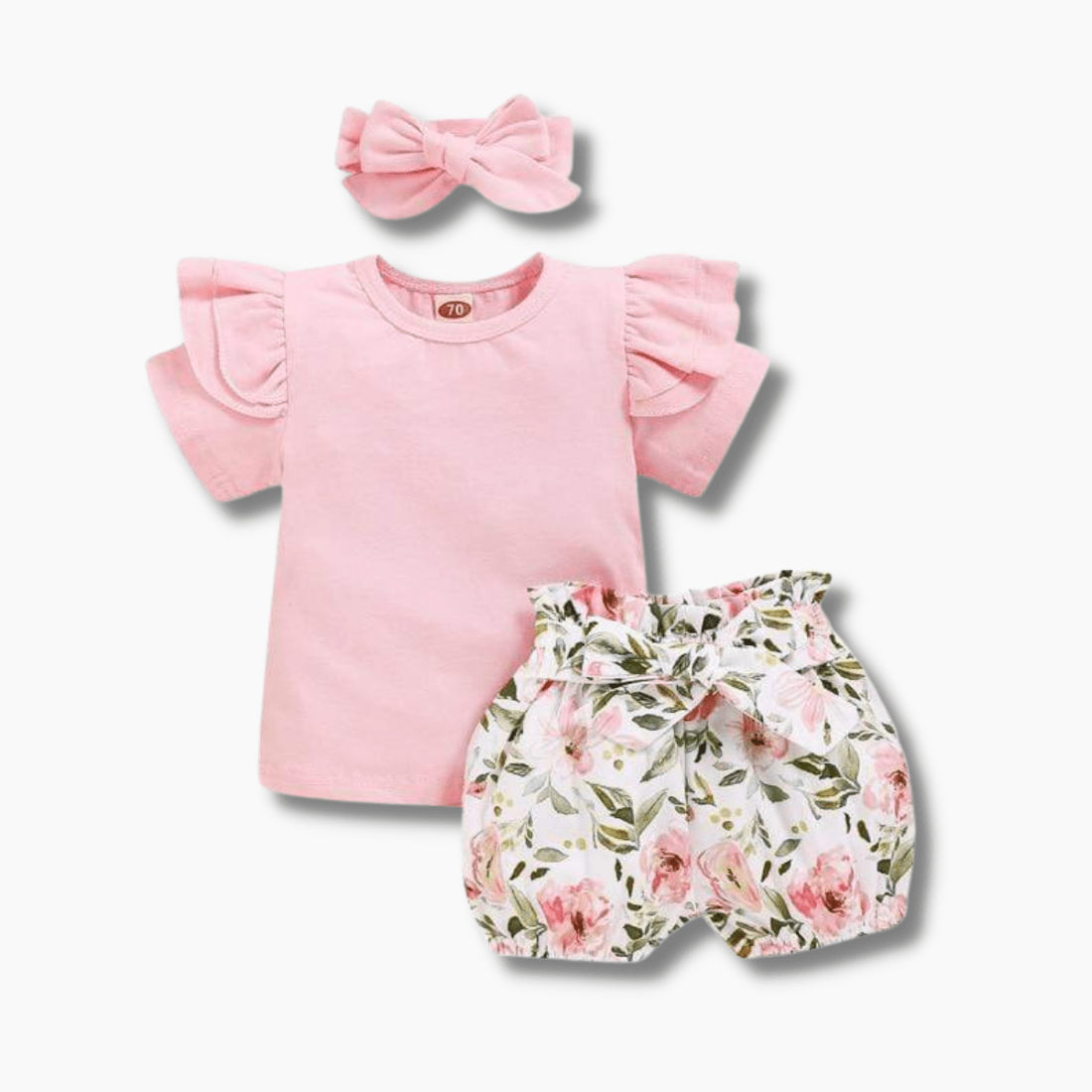Girl's Clothing 2 Pcs Floral Shorts Outfit