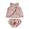 PINK / 6-12M(73) 2Pcs Summer Vintage Baby Outfits