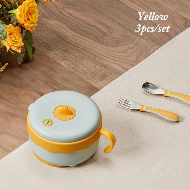 Accessories Yellow 3pcs 5pcs Baby Tableware Set
