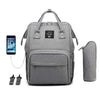 Diaper Bag Gray USB All-In-One Diaper Bag with USB Port