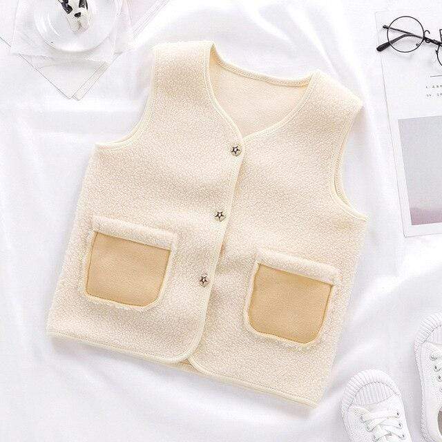 Boy's Clothing white / 130 cm Autumn Winter Brushed Cardigan