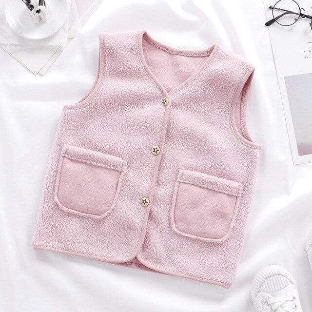 Boy's Clothing light pink / 130 cm Autumn Winter Brushed Cardigan