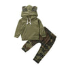 Boy&#39;s Clothing Baby Army Green Hoodies Outfit