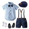 Boy&#39;s Clothing Blue Romper Set C / 6M Baby Boy Smart Outfit